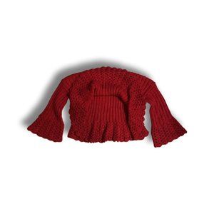 Red Knit Cardigan